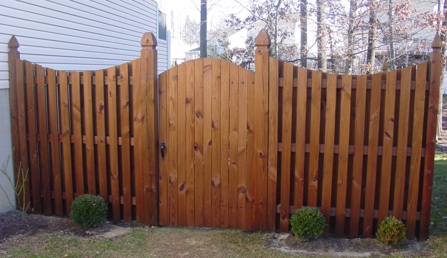 High-end wood fence restored