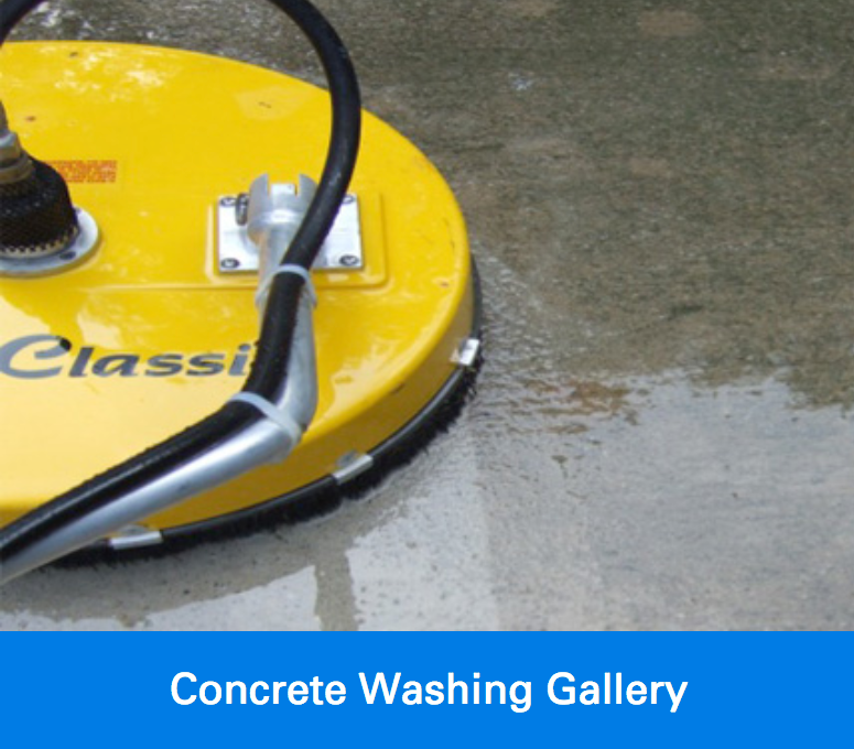 Pressure Washing concrete in parking garage