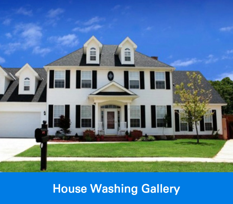 Power Washed Home, white, clean with House Washing Gallery text