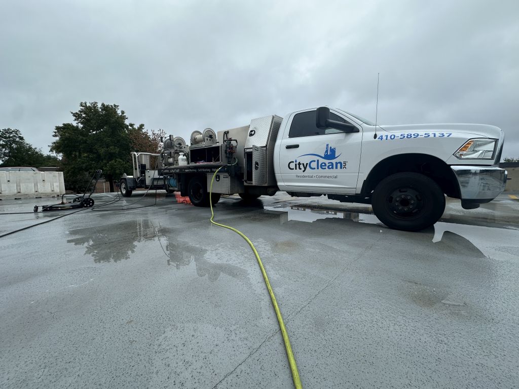 Parking Garage Cleaning Before